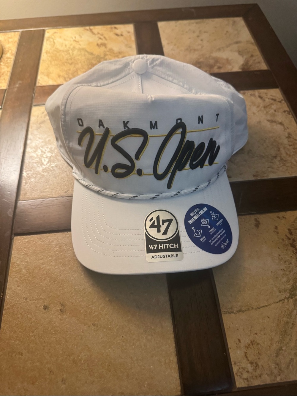'47 White U.S. Open Dakmont Rope-Trim Cap